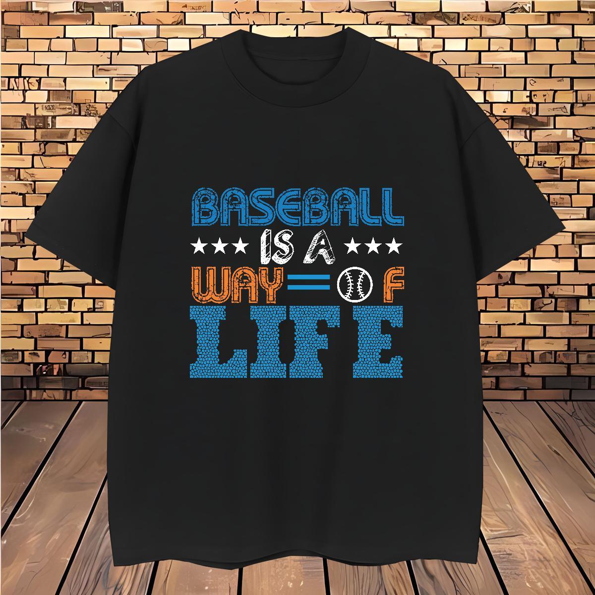 Loose Fit baseball 230g Cotton Men Tshirts Street Casual Breathable Short Sleeve T-Shirts for Men Fashion Design DIY Anime Tops Tees
