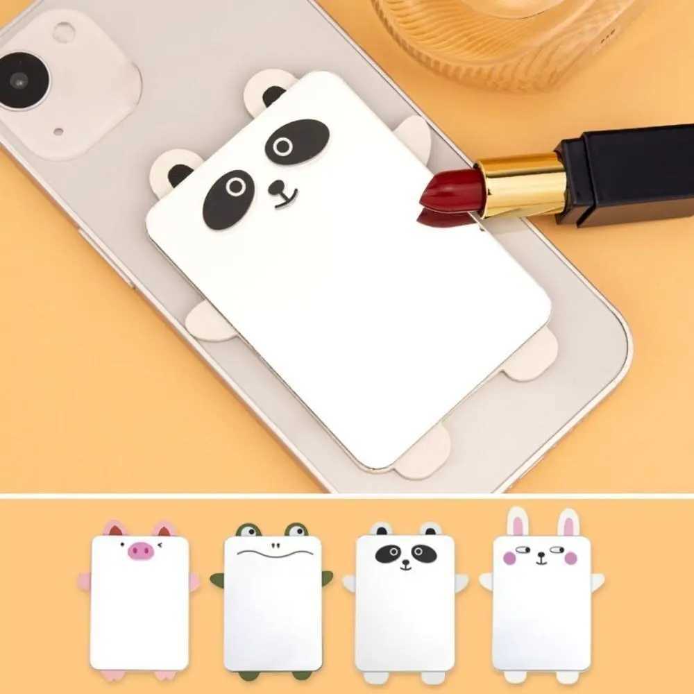 Mini Phone Back Sticker Portable Panda Rabbit Animal Cosmetic Mirror Acrylic Make-up Mirror Y240819