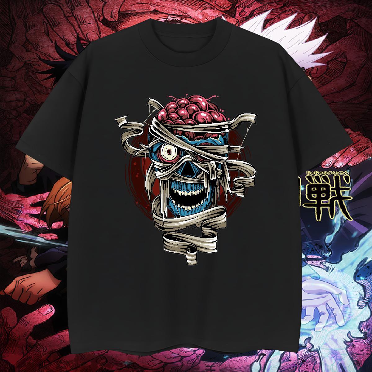 Popular T Shirts Men skull Short Sleeve O-Neck Sports Casual DIY Anime 230g Pure Cotton Men Clothes T-Shirt Classic Casual Tops Tees