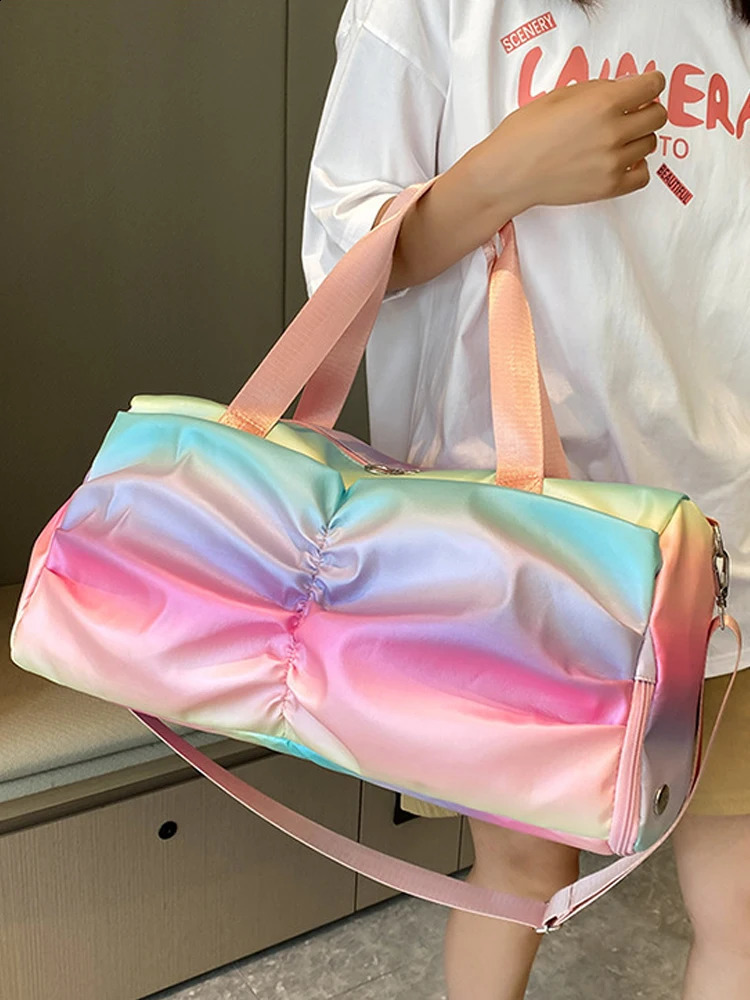 Travel Duffel Bag for Plane Gym Bag Womens with Shoes Compartment and Wet PocketSport Gym Tote Swimming YogaSmall Waterproof 240819