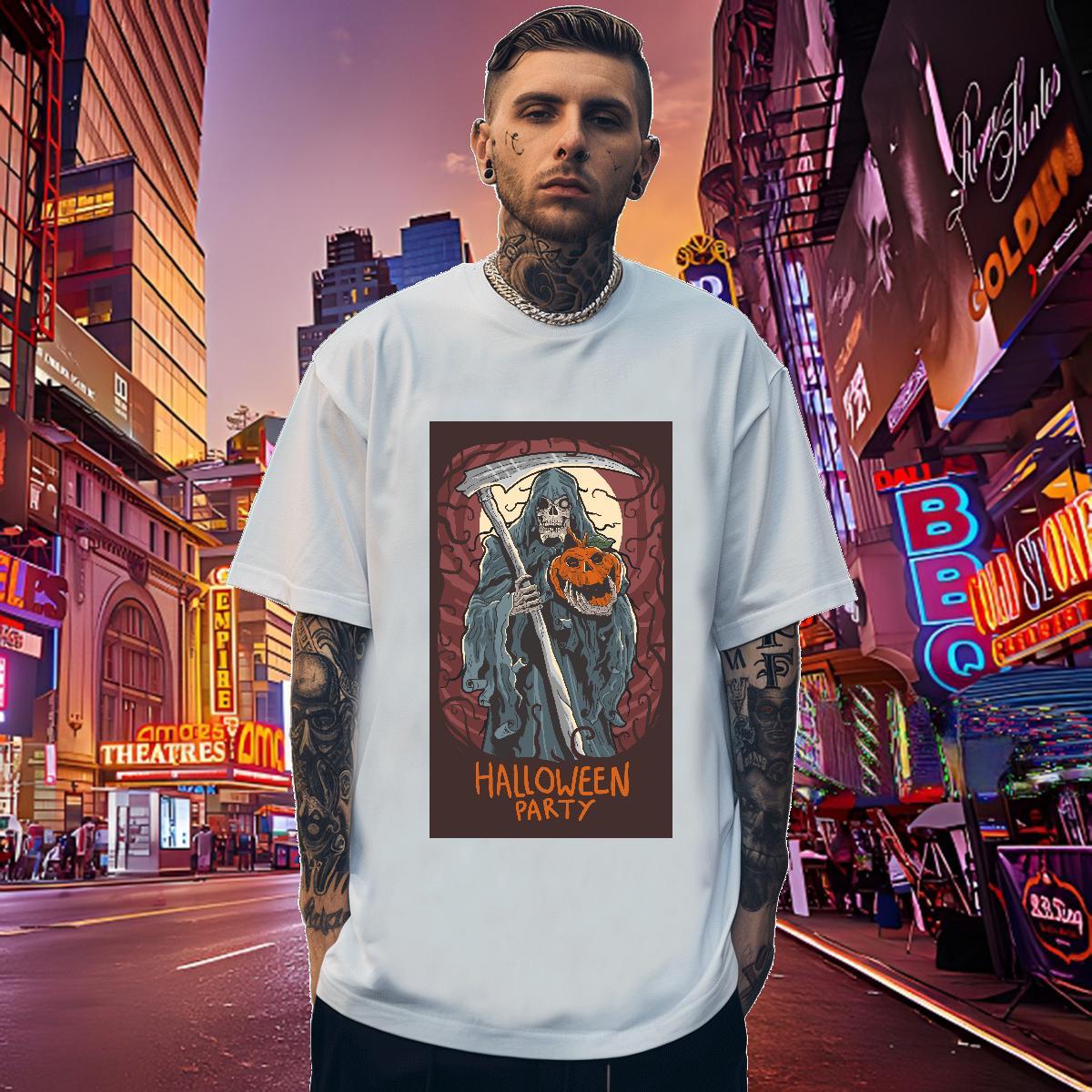 Comfortable Mens T Shirts witch Short Sleeve O-Neck Hip Hop DIY Printed 230g Cotton Tshirt for Man Woman New Tops Shirt