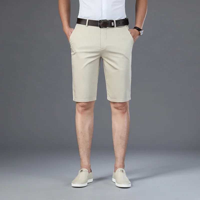 2024 Summer Thin Casual Shorts Men Traight Elastic Business Fashion Short Pants High Quality Male Brand Solid ColorXJ240817