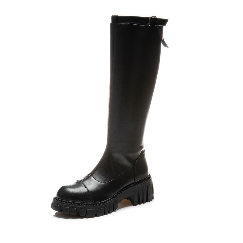 Ddmysports Genuine Women In The Fall Of New Martin Soft Leather Long Thick Heeled Knight Boots High For Children OUTDOOR