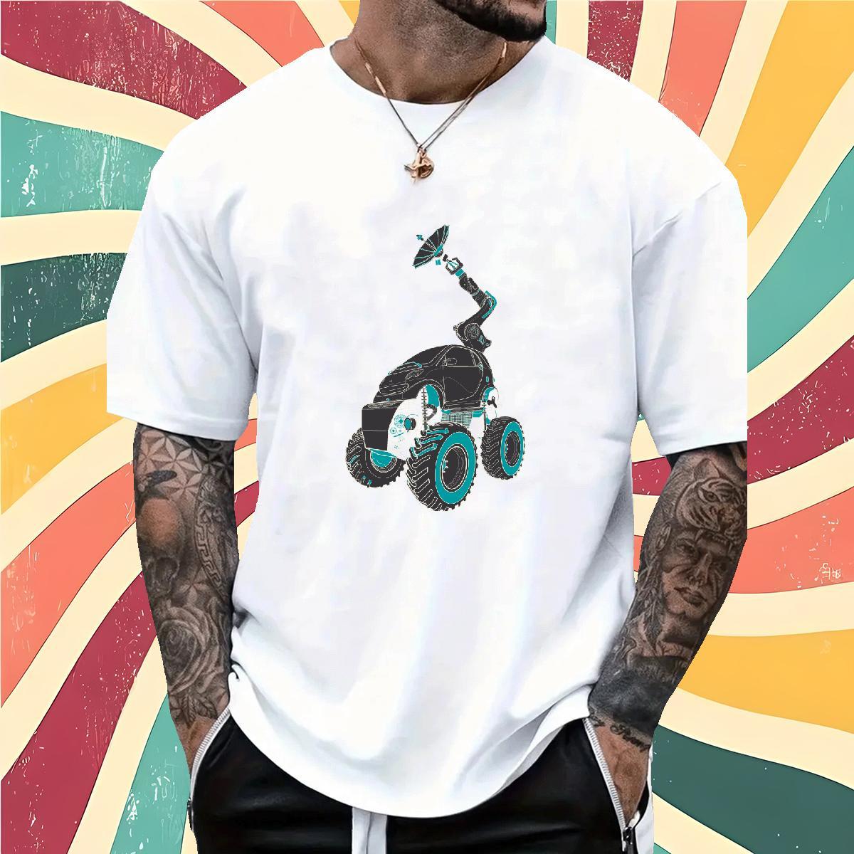Designer telecar 230g Pure Cotton Men Tshirts Beach Breathable Soft T shirt Fashion Designer Oversized Tees Shirts