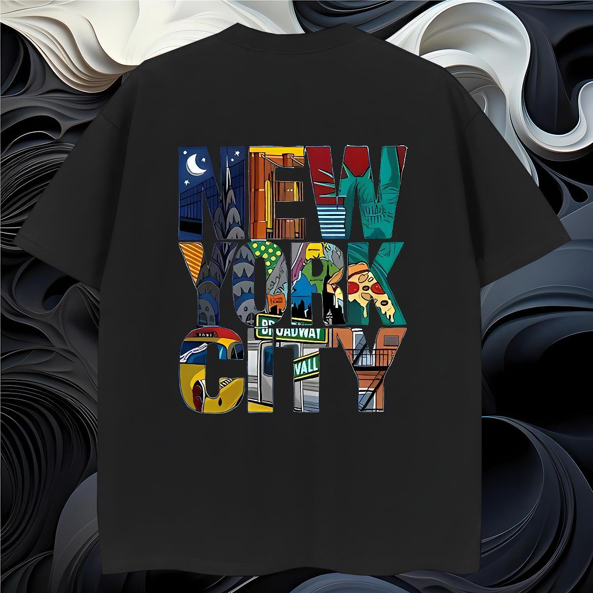 Classic New York T-Shirts for Men Sport Couples T Shirts 230g Pure Cotton Classic Casual Breathable Short Sleeve Customized Top Tees