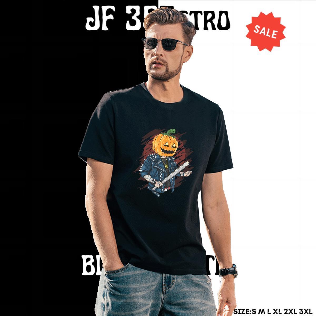 Loose T Shirt For Man pumpkin Breathable Crew Neck Street Plus Size Custom 230g Pure Cotton Men Clothes T-Shirt Classic Top Tees