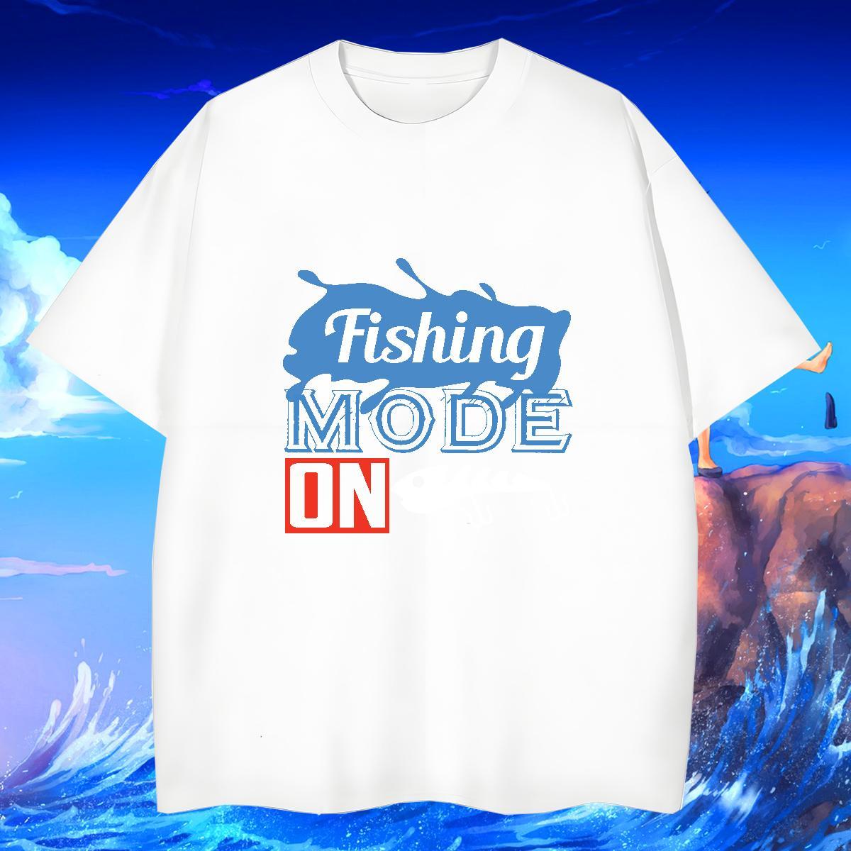 Classic fish 230g Cotton Men Clothes T-Shirt Daily Wear Short Sleeve O-Neck Mens T Shirts 2024 Designer Custom Cartoon Tops Shirt