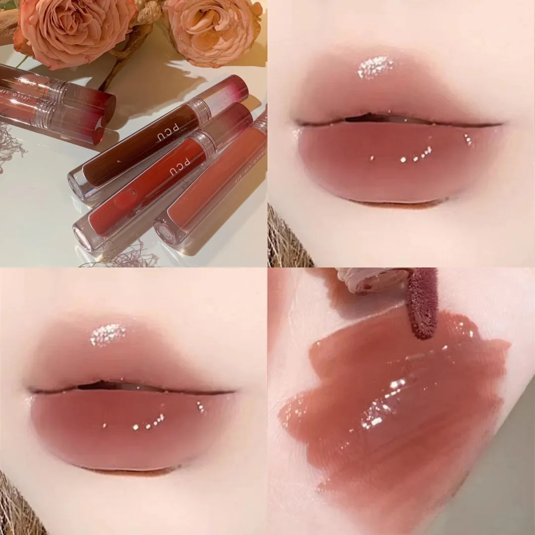 6 Color Tea Red Mirror Dyeing Lip Gloss Moisturizer Liquid Lipstick Waterproof Long Lasting Pink Lip Tint Korean Makeup Cosmetic 240819