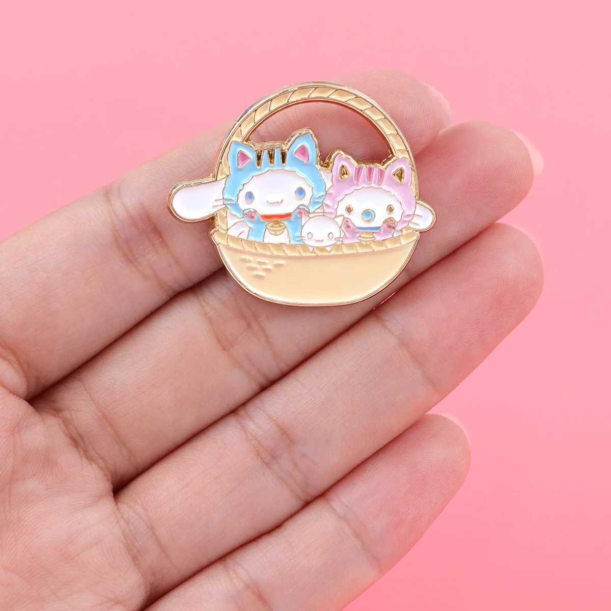 Kavay cat enamel pin cartoon womens brooch mens lapel pin badge backpack clothing accessories anime jewelry girl gift W240815