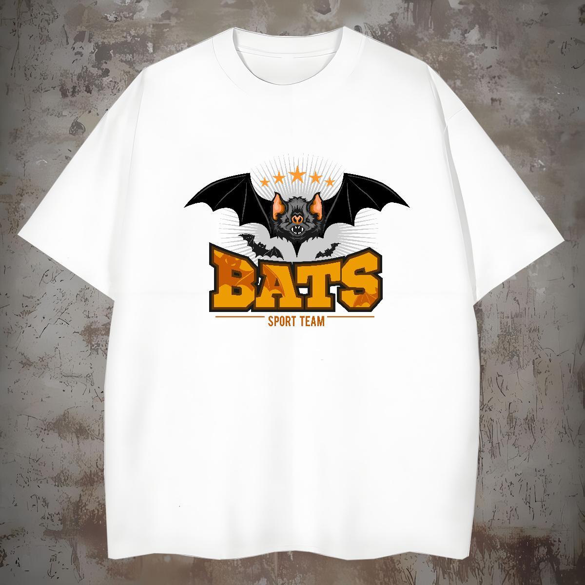 2024 Designer Men Tops Tees bat Sport 230g Pure Cotton Tees Shirts O Neck Short Sleeves Popular T shirt Graphic