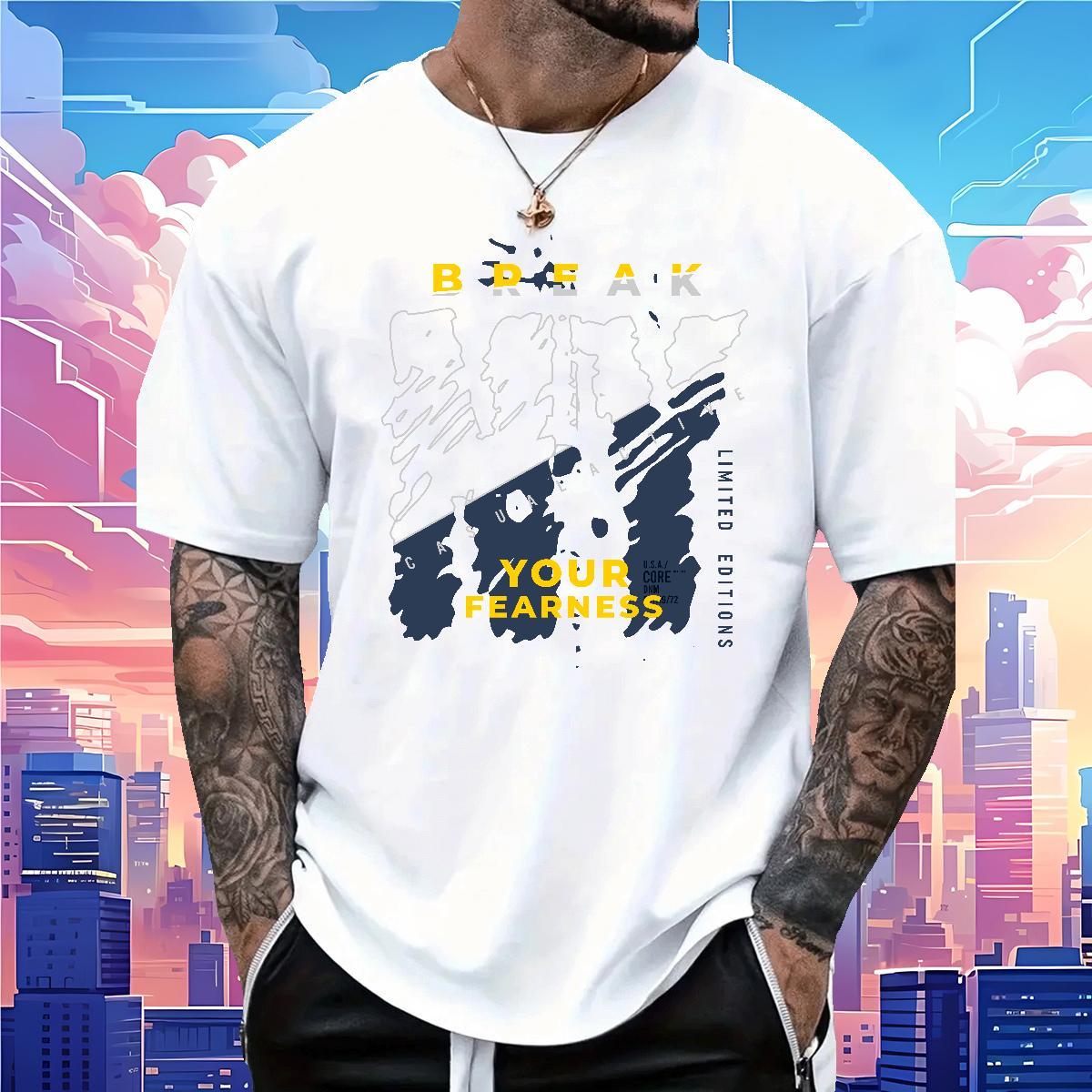 Unisex pistol 230g 100% Cotton Tshirts Daily Outfit Pure Cotton Mens T Shirts New Arrival Oversized Tee Shirt