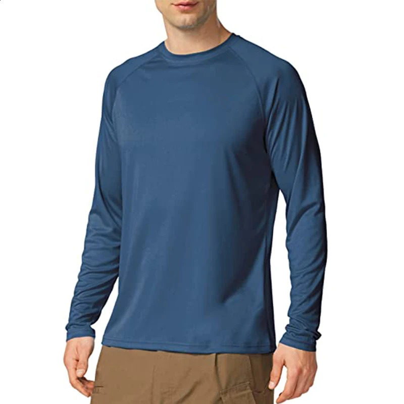 Mens Sun Protection shirts Summer UPF 50 Long Sleeve Quick Dry Men T Shirts Breathable Hiking Fish Performance Tops UV-Proof 240820