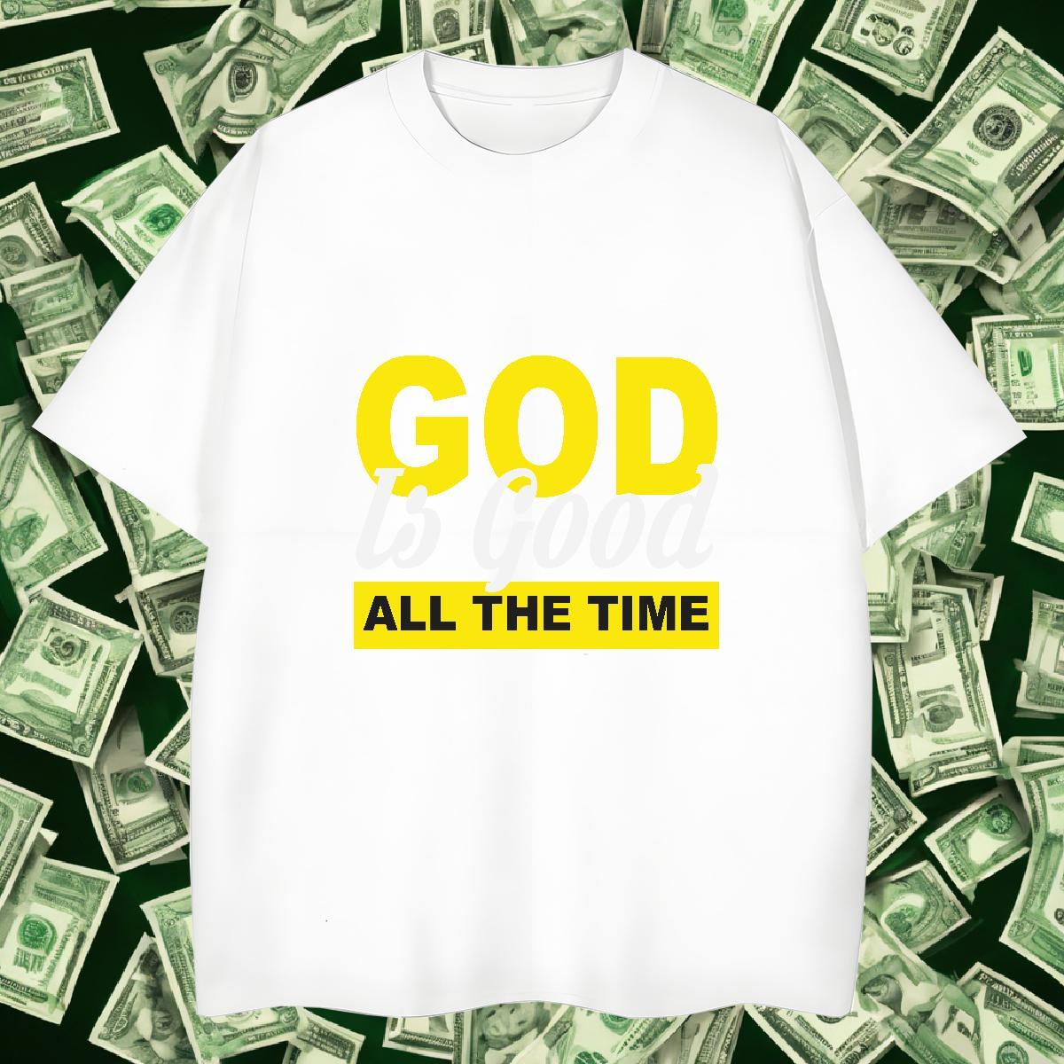 Loose Tshirts Sports Casual 100% Cotton 230g Anime Print Breathable Crew Neck god T Shirt For Man Fashion Designer Tee Shirt