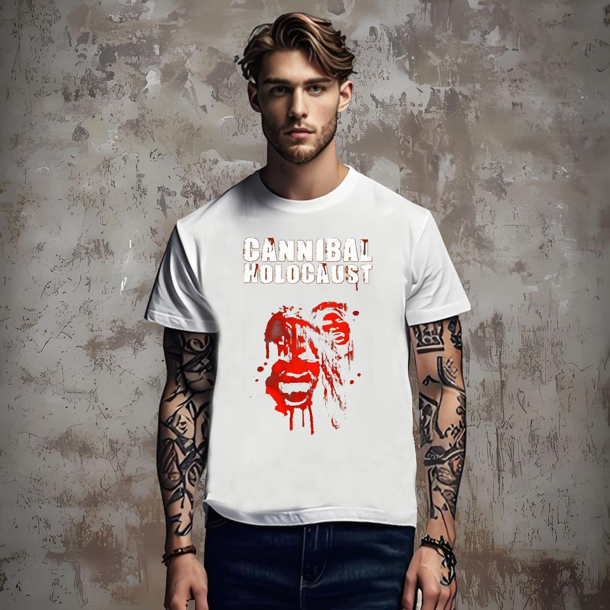 T shirt 100% Cotton 230g scary Street wear Hip Hop Breathable Soft Cartoon Printing L-4XL Couples T Shirts Designer Loose Tees Shirts