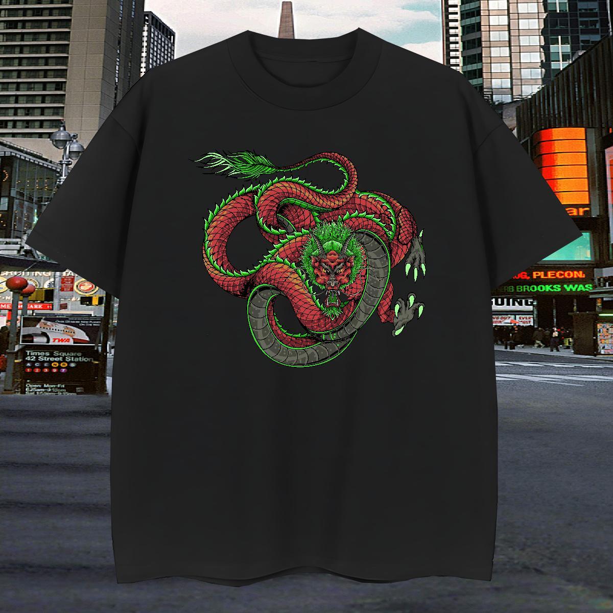 T Shirt For Man 230g Pure Cotton ferocity Hip Hop Street Round Neck Short Sleeve Floral Print Couples T Shirts New Arrival Popular Clothes