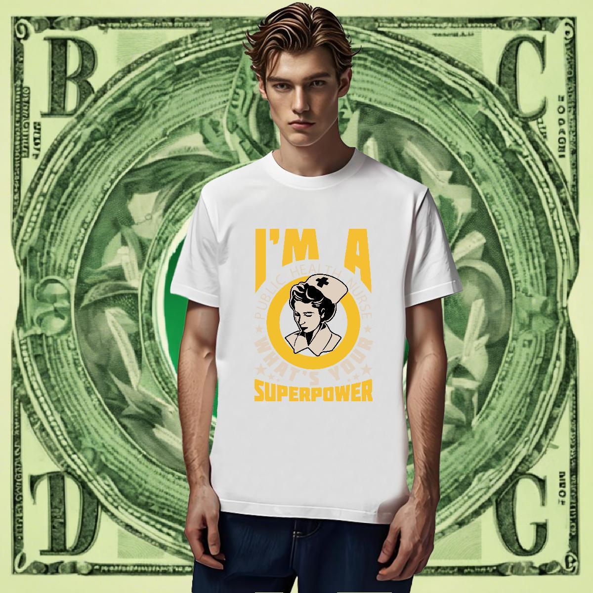 Loose Fit Couples T Shirts Casual Beach 230g Pure Cotton Custom Cartoon Crew Neck nurse T-Shirts for Men Customized Clothings