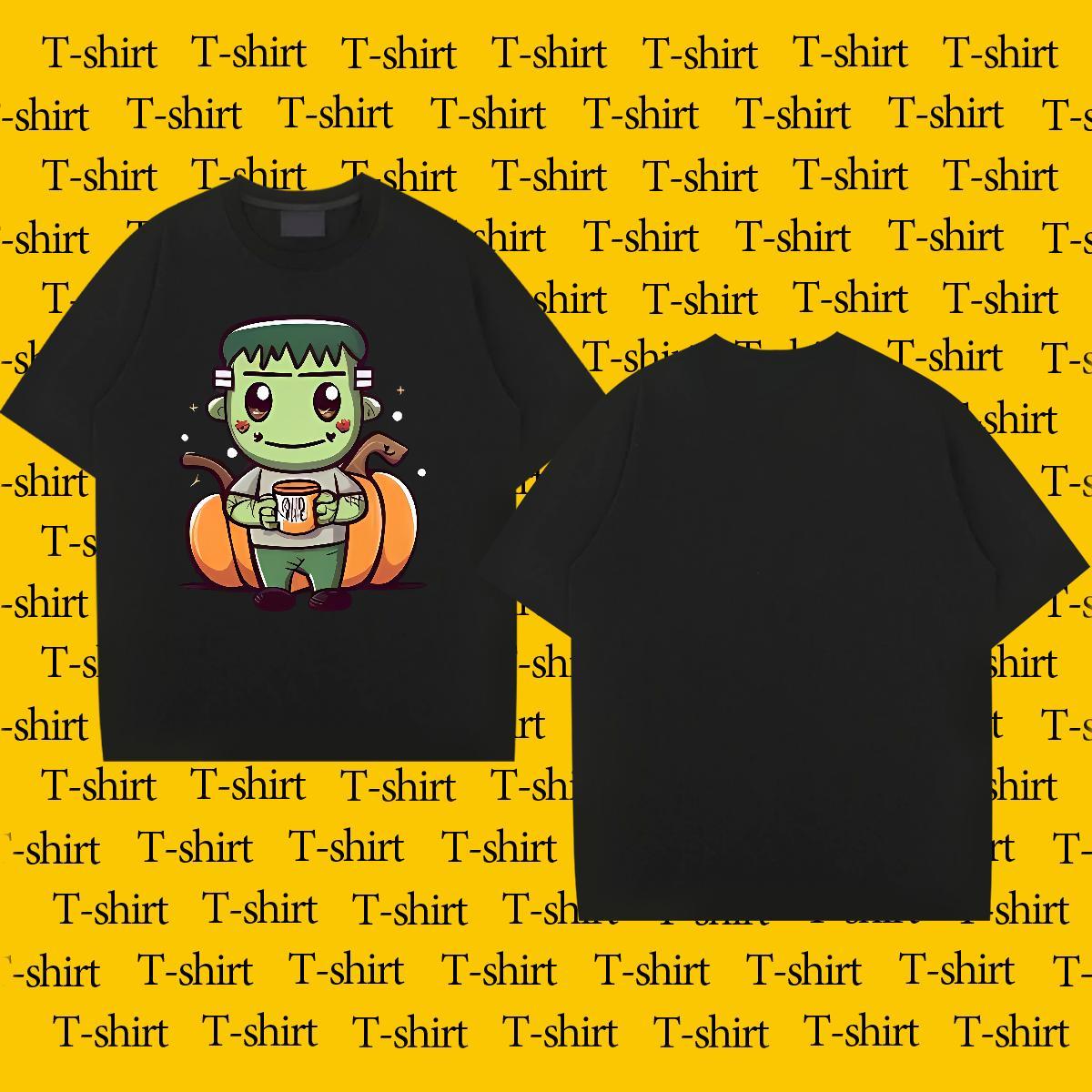 2024 Summer Tshirt for Man Woman monster High Street Hip Hop 230g 100% Cotton Clothings Short Sleeve Soft Classic T Shirt For Man Custom Print Oversiz