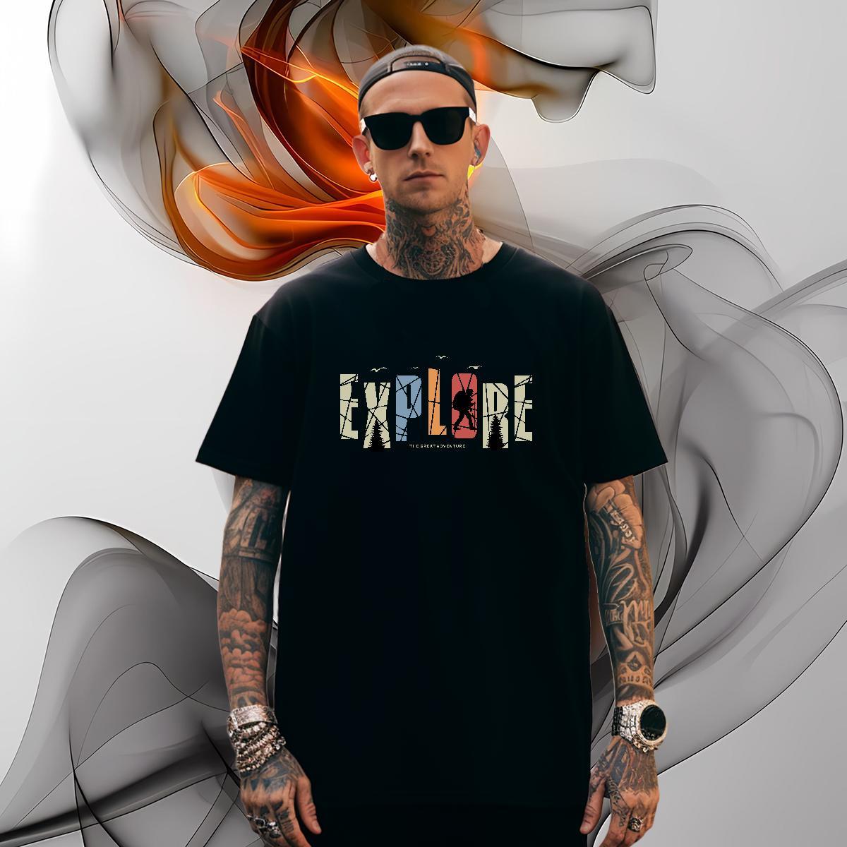 Cool Design letter Mens T Shirts Hip Hop Tshirt for Man Woman 230g Pure Cotton Classic Casual Crew Neck Breathable Cartoon Printing L-4XL Tees