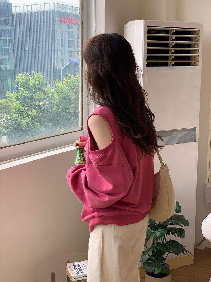 Woman T-shirt Red Sexy Clothing Loose Plain Top for Women Off Shoulder Old Simple Tshirt Stylish Original Xxl Emo Tee