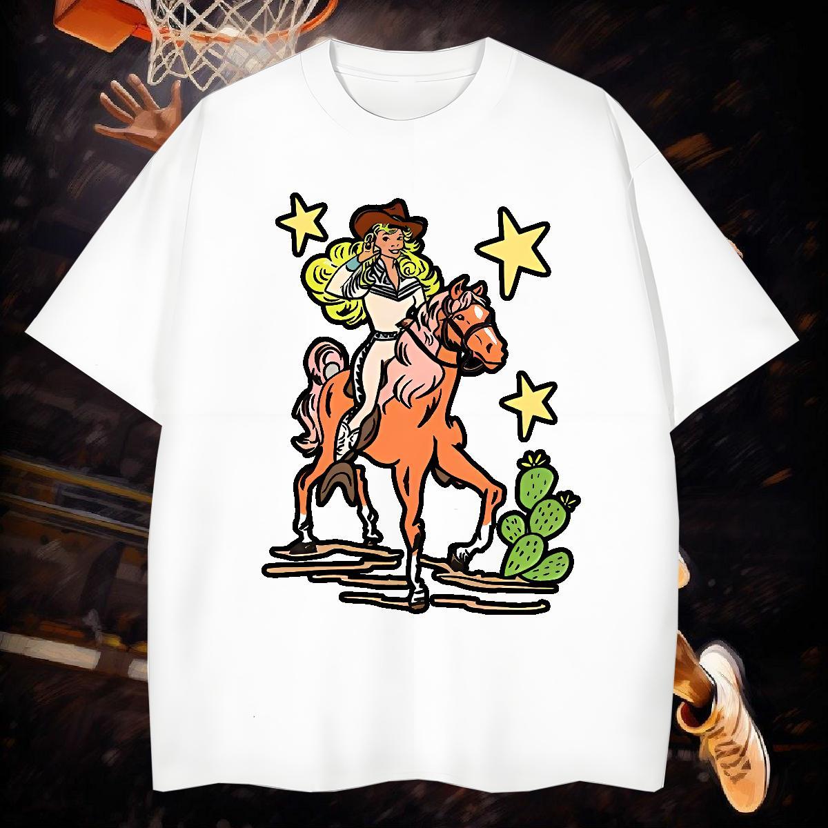 2024 Men Tshirts star Hip Hop 230g Pure Cotton Tees Shirts Breathable Crew Neck Wholesale T Shirts Men DIY Logo Oversized
