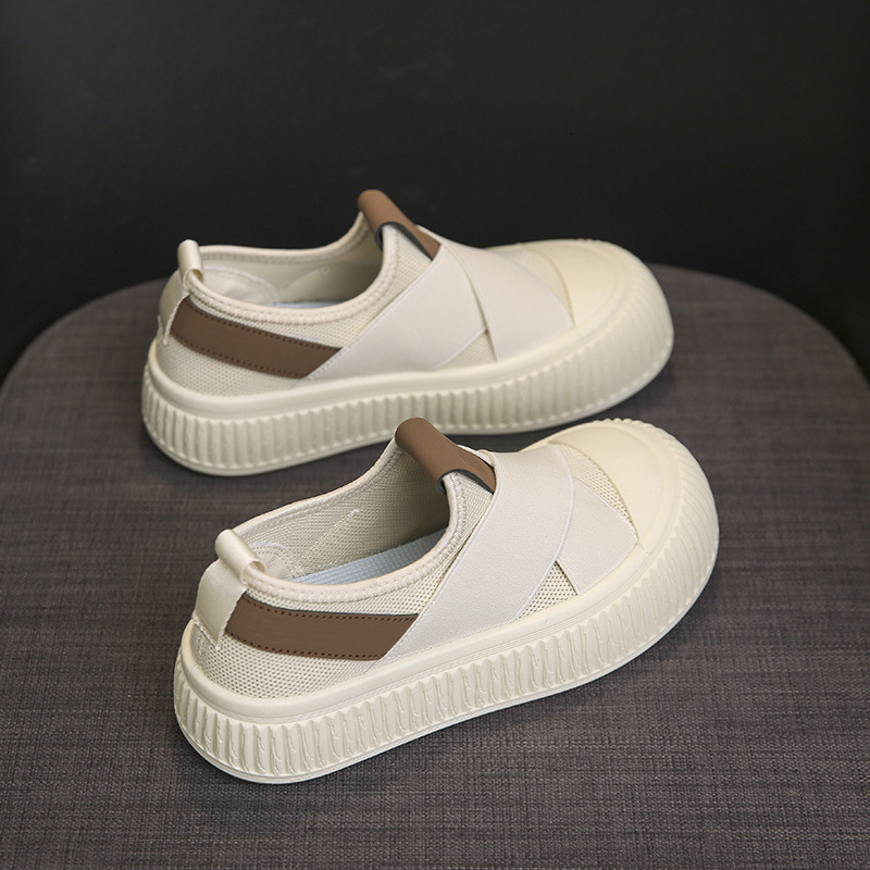 Ddmysports Summer New Instagram Breathable Little White Female Trendy Students Thick Sole Matsuke Casual Board Shoes Street Shoot OUTDOOR