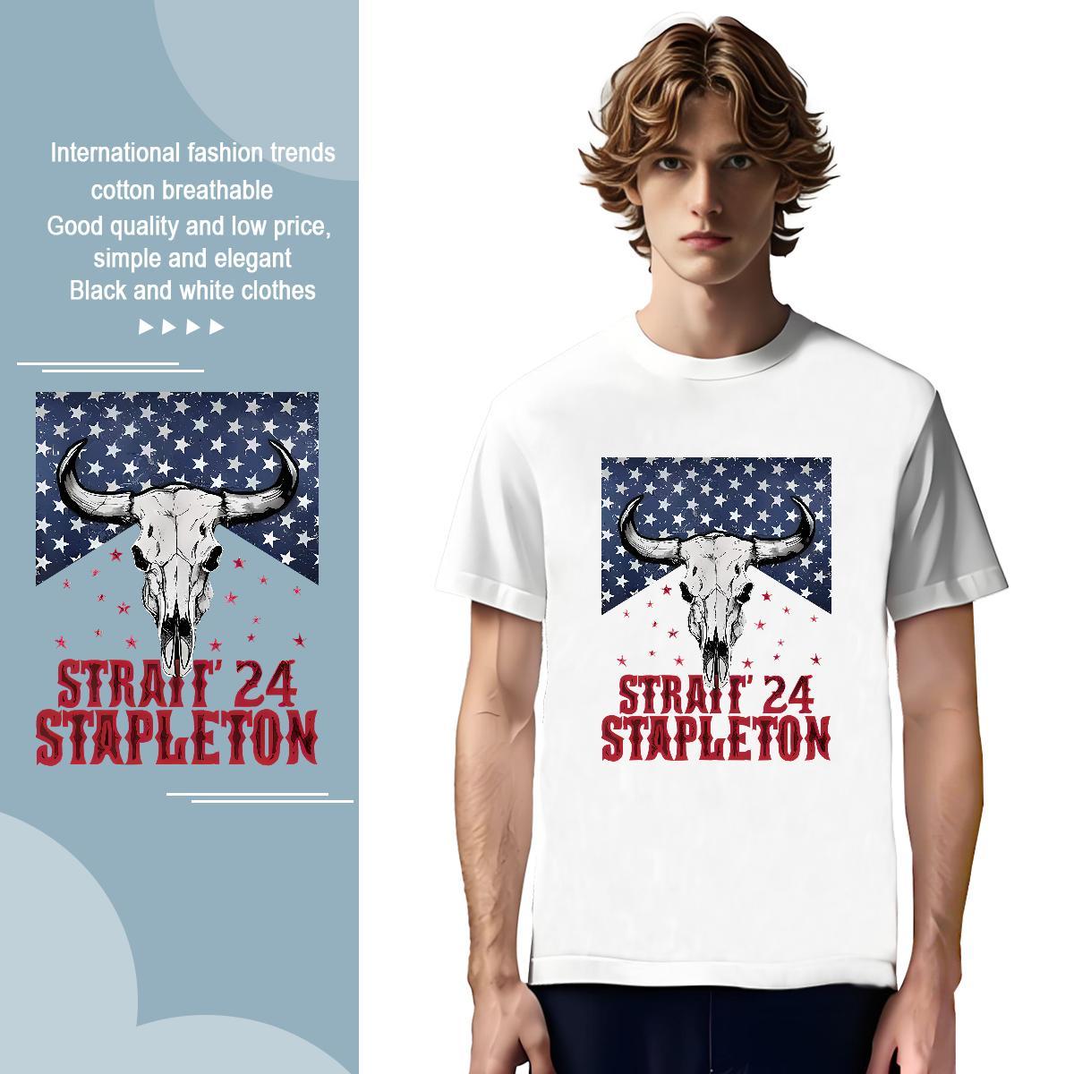 Loose Fit Men T Shirts straif 24 stapleton Breathable Soft Home Outdoor Black Oversized 100% Cotton 230g Tshirt for Man Woman DIY Tops