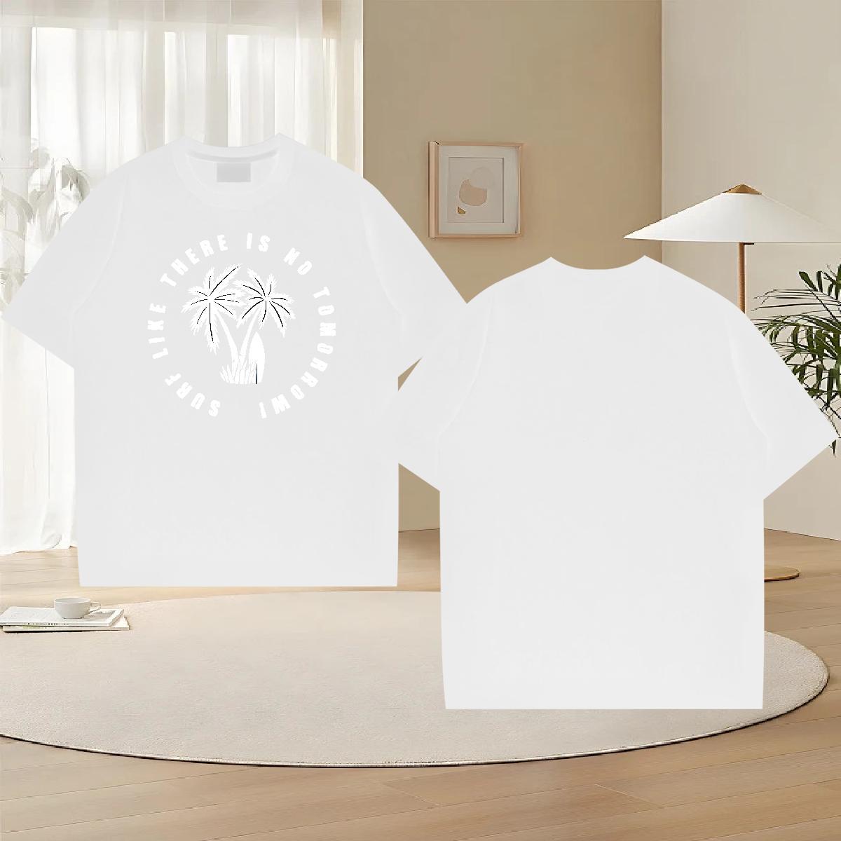 High Quality Men Tops Tees Hip Hop 100% Cotton 230g DIY Logo Oversized Breathable Short Sleeve tree T-Shirts for Men Designer Clothings