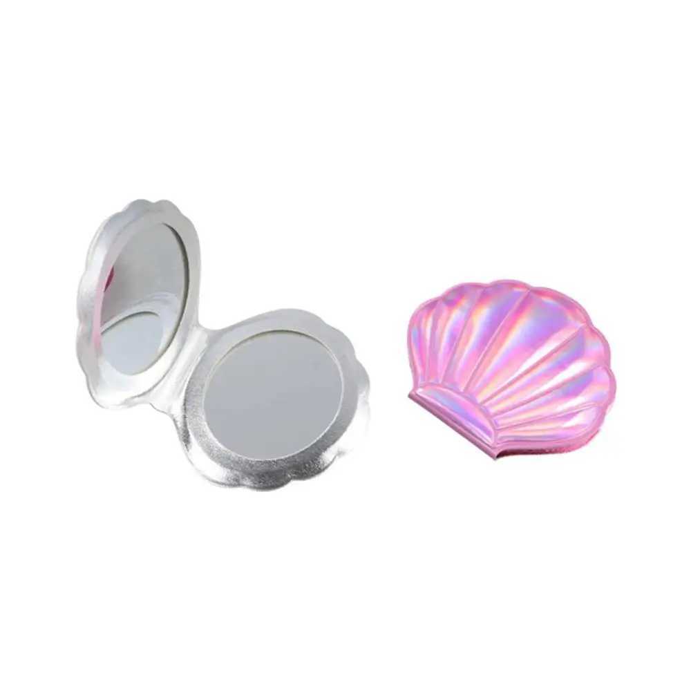 Double-sided Foldable Student Gift Travel Dressing Compact Mirror Pocket Cosmetic Mirror Mini Makeup Mirror Shell Vanity Mirror Y240819