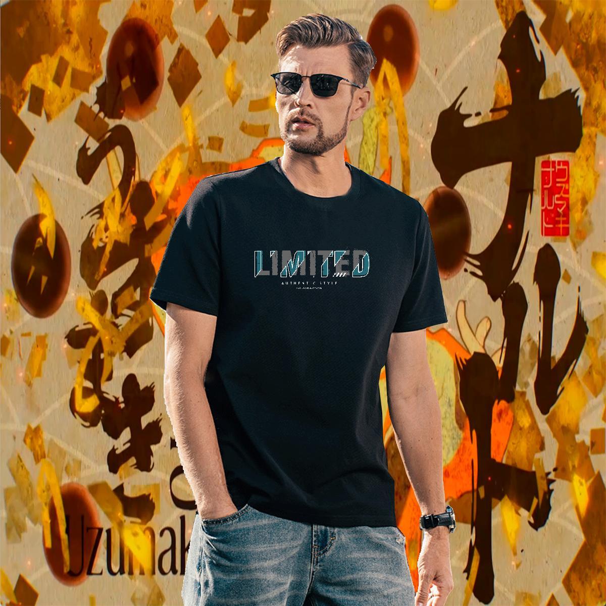 Cool limited 100% Cotton 230g Men Tees Casual O-Neck Short Sleeve T-Shirts DIY Customized Cartoon Printing L-4XL Tops
