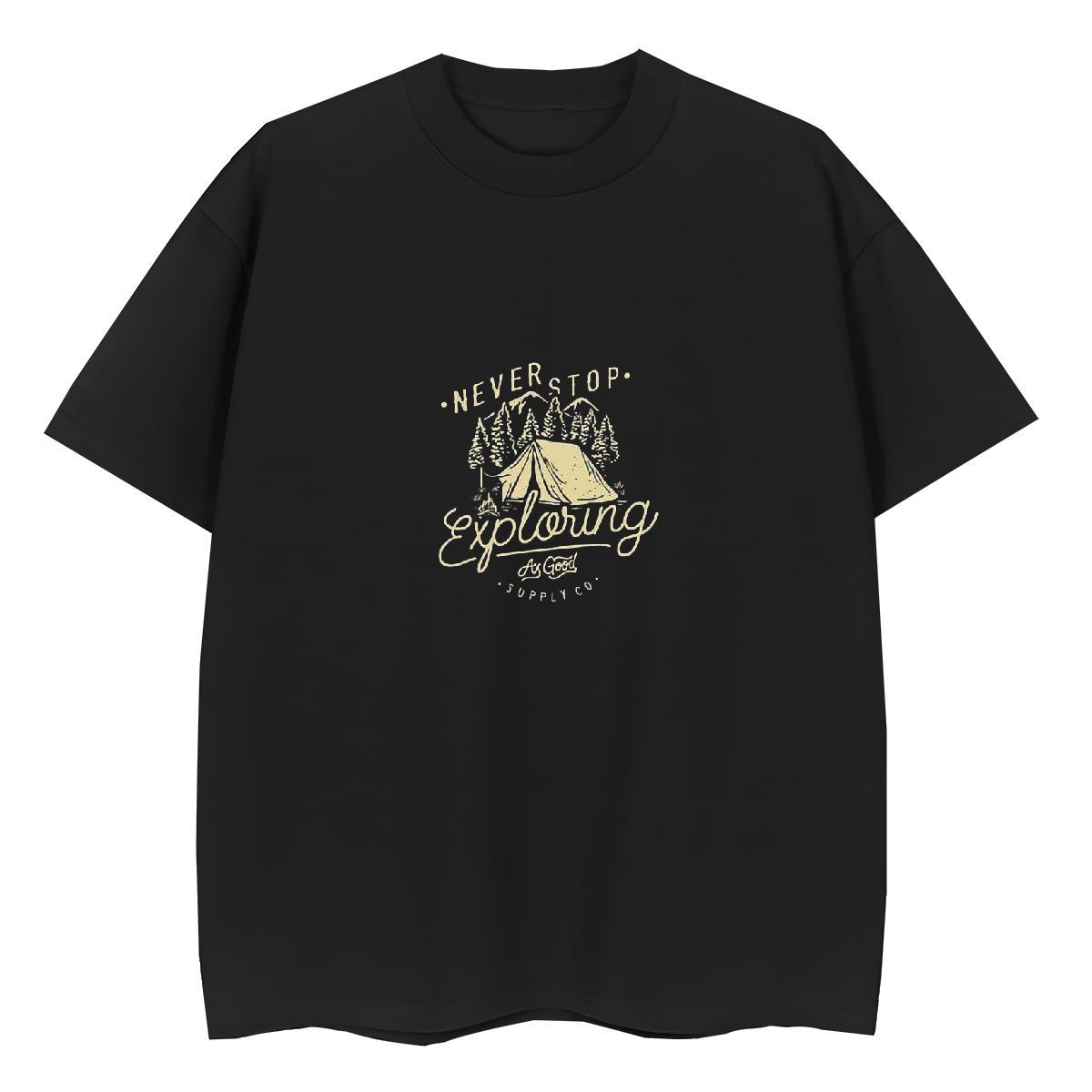 Fashion Casual Women Tees Sports Street Wear Short sleeve Soft Tops Loose 100% Cotton 230g beach DIY Anime T-Shirts for Women