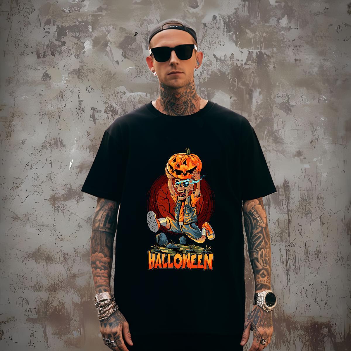 TOP Quality Mens T Shirts pumpkin Breathable Short Sleeve Sports Casual Customized Print 100% Cotton 230g Tshirt for Man Woman Designer Fashion Tops T