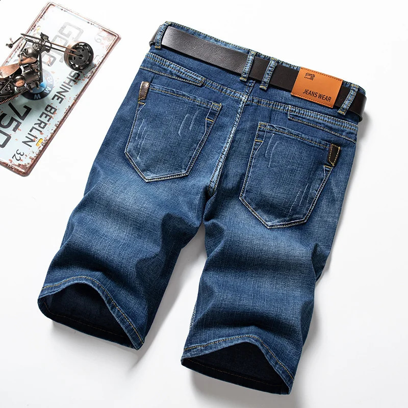 Summer mens Capris straight denim shorts loose fit casual jeans 240819