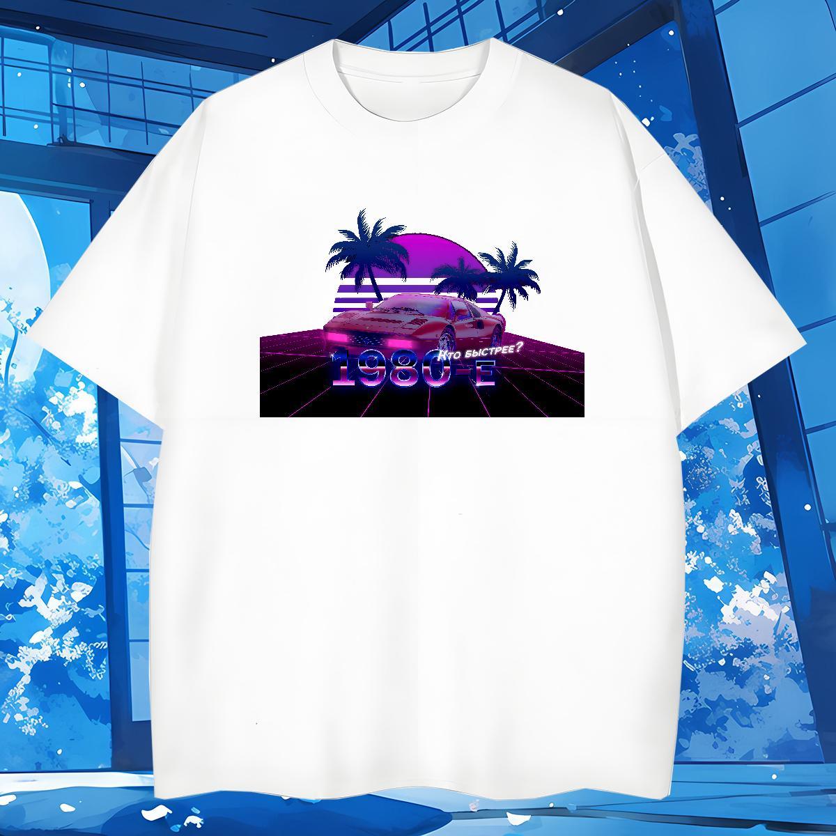 Free Shipping car T shirt Sport Men Tees 230g Cotton New Designer Pure Cotton DIY Anime Polos