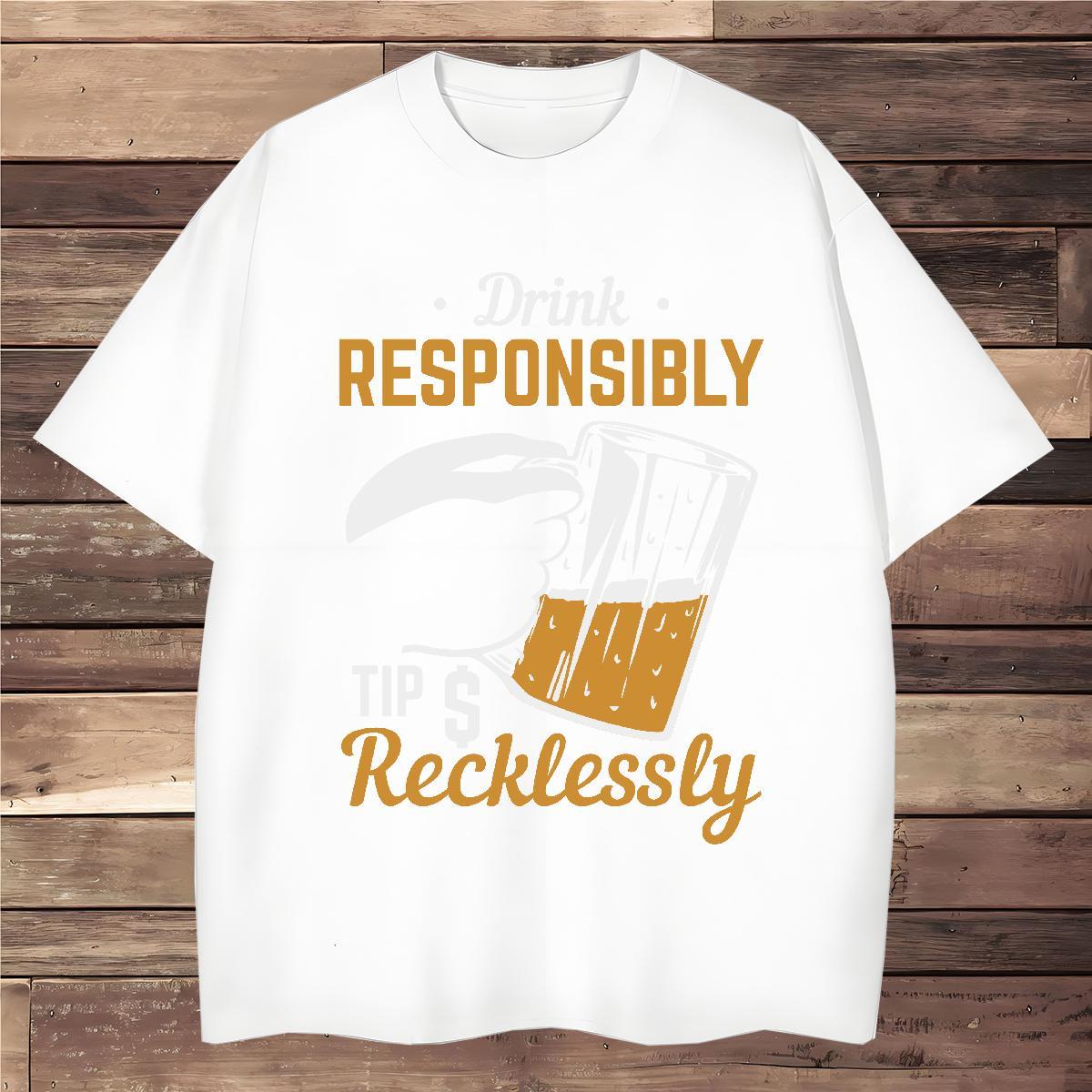 Classic beer T-Shirts Street wear Hip Hop Men Tops Tees 100% Cotton 230g Classic Casual Short Sleeve Soft Graphic Top Tees