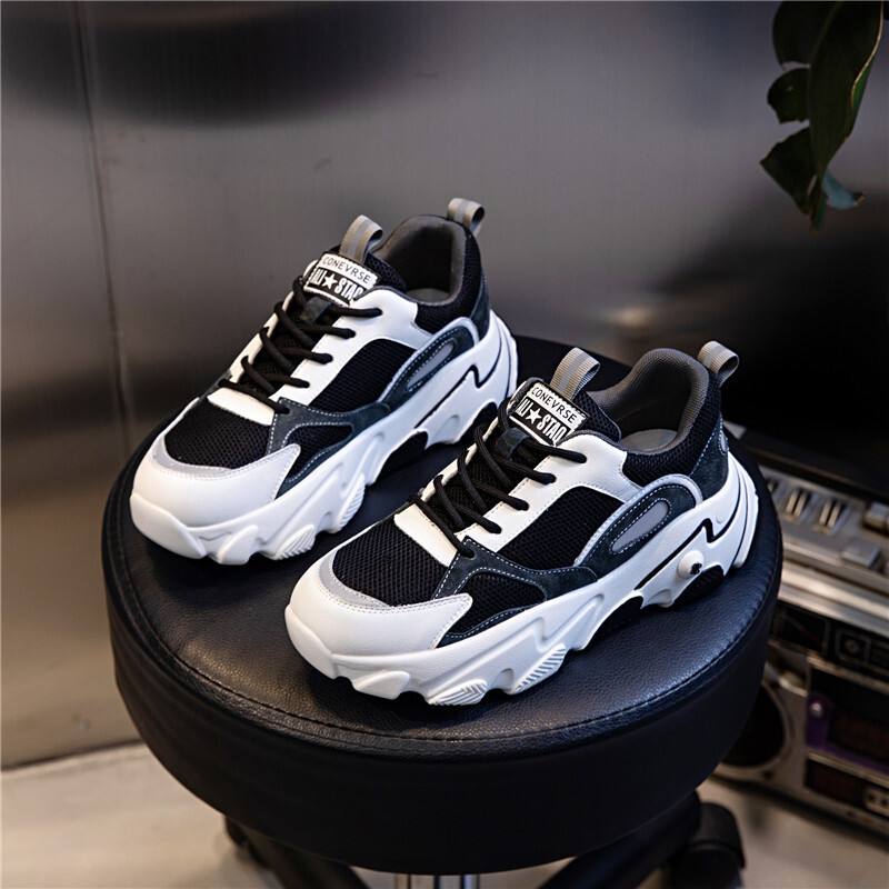 Ddmysports New Sports Korean Edition Versatile Casual Thick Sole Dad Autumn Increase Breathable Genuine Leather Shoes For Women OUTDOOR