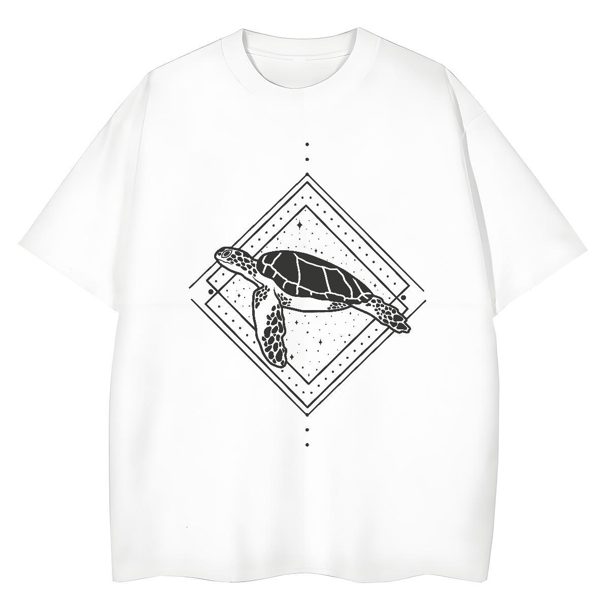 Designer Couples T Shirts Home Outdoor O-Neck Short Sleeve Tops Tees Lady 230g 100% Cotton tortoise White Plus Size T Shirt For Woman
