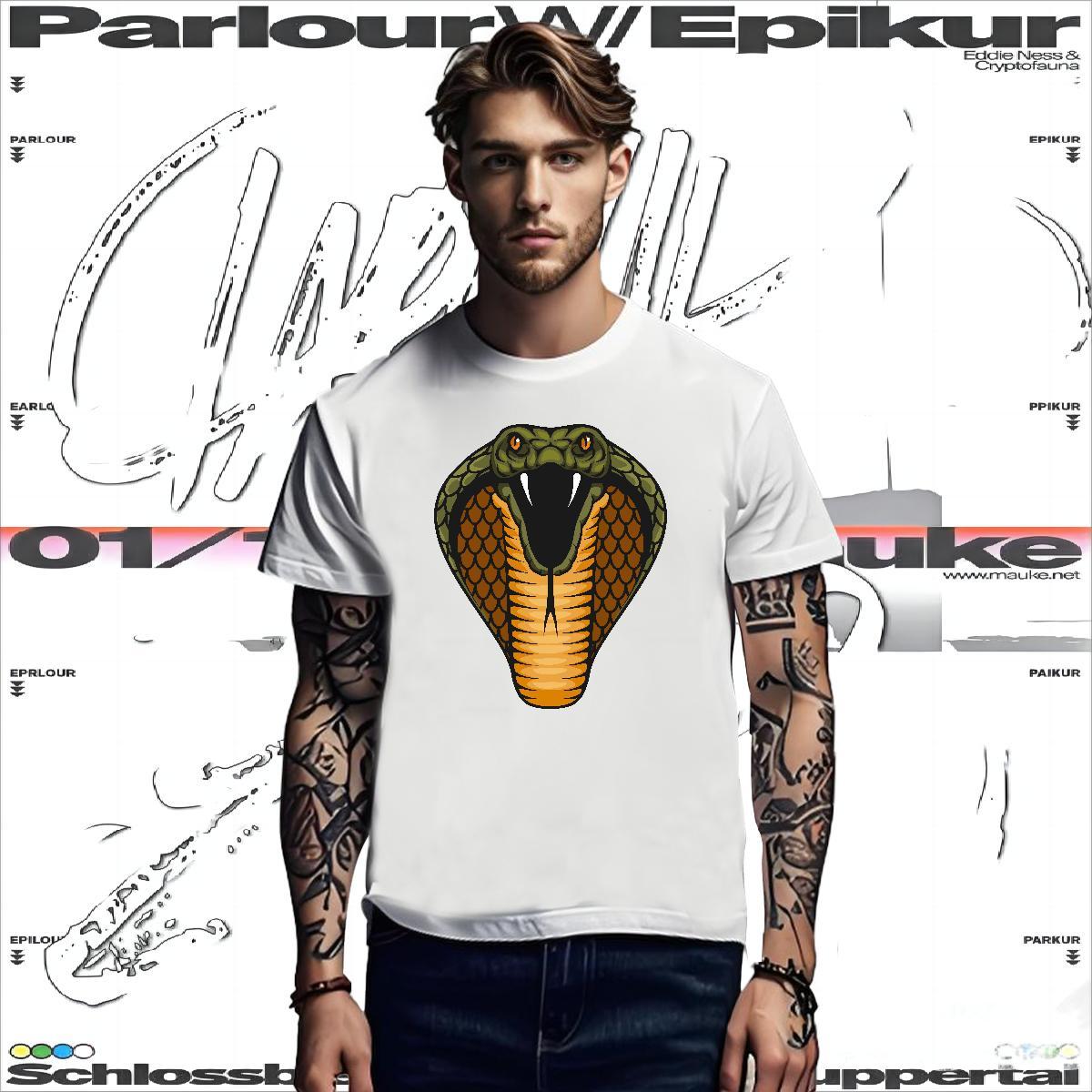 Designer Men Tshirts cobra Home Outdoor 230g 100% Cotton Wear Breathable Short Sleeve Comfortable Man T Shirts Custom Printed