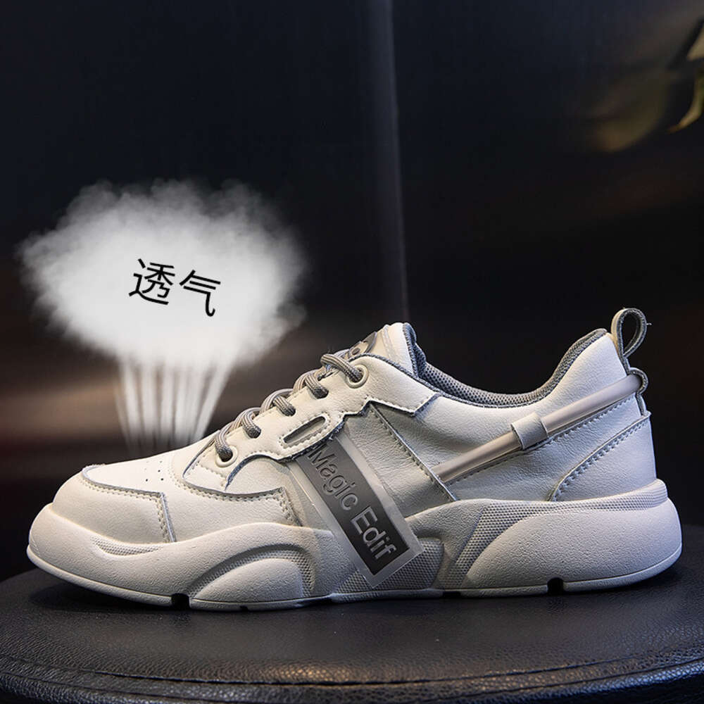 Ddmysports Genuine Leather Small White Shoes In Autumn New Korean Casual Versatile Flat Sole Single Shoe For Women With Shallow Lace Up Trend OUTDOOR