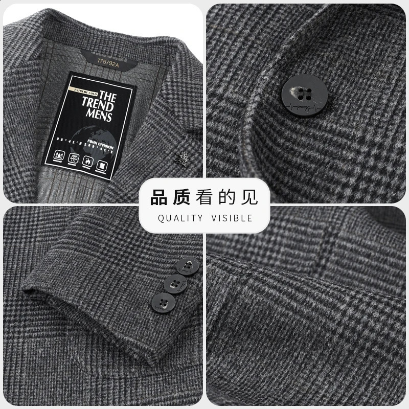 Fashion Business Gentleman Handsome British Style Casual Wool Trend Comfortable Slimming Korean Wedding Mens Jacket 240819