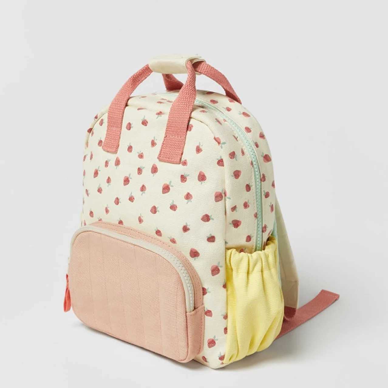 Z New Childrens Bag Baby Strawberry Print Womens Backpack Schoolbag Y240820