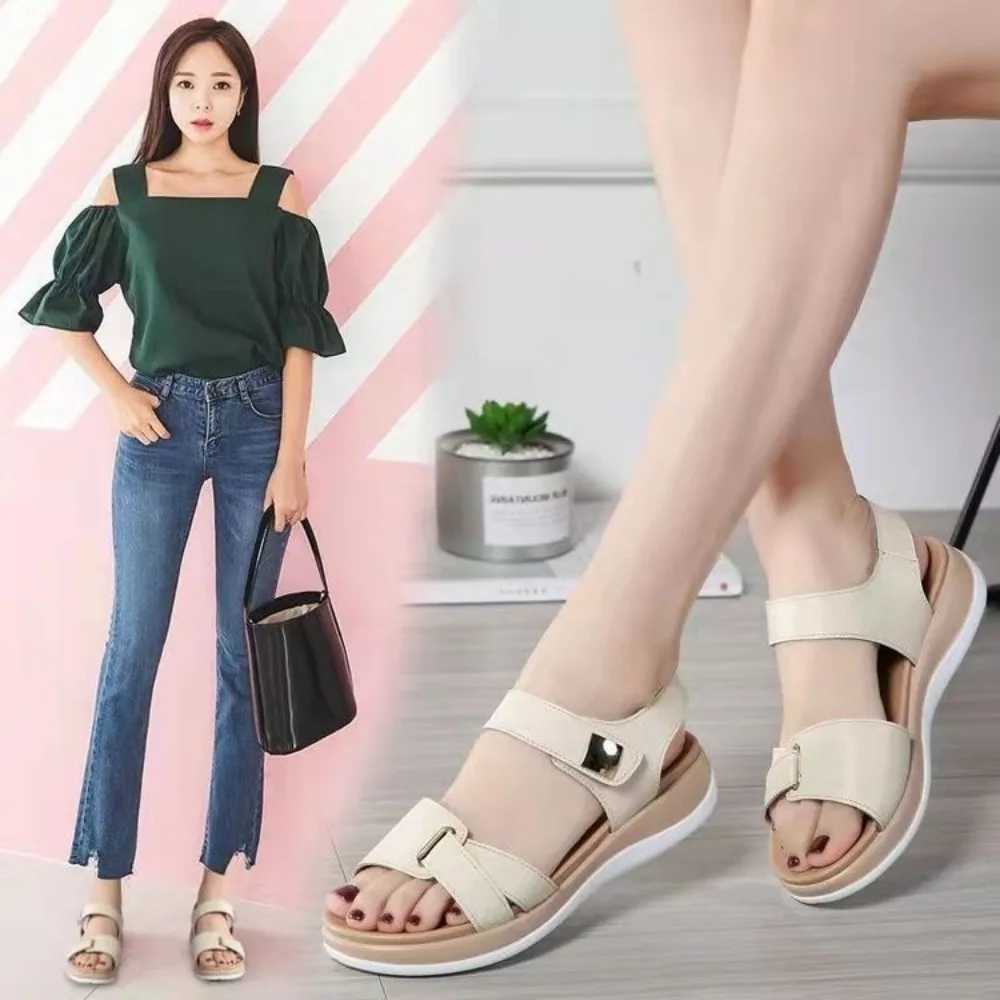 2024 Summer New Women Sandals chunky heels Wedge Hemp Rope Wedge Peep Toe Beach Womens Sandals Rubber Sole Womens Strap Shoes CL240806