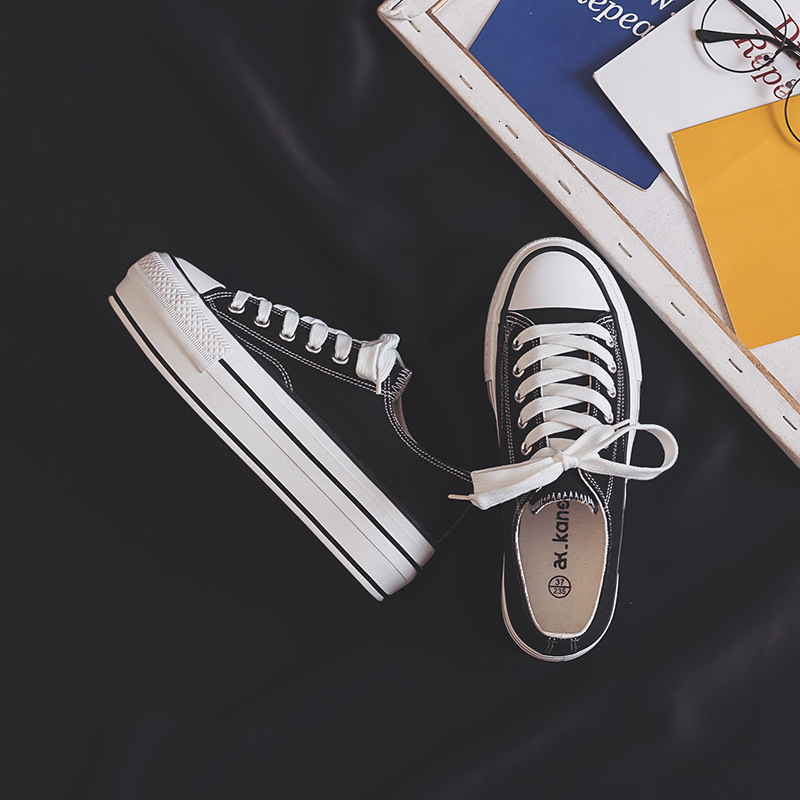 Ddmysports Eightened Canvas For Women New Korean Edition Basic Thick Sole Cloth Spring Little White S Shoes Trend OUTDOOR