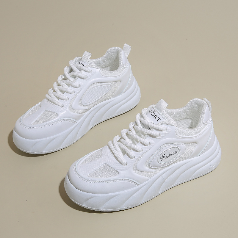 Ddmysports Summer New Instagram Korean Edition Ollow Small White Female Students Thick Sole Versatile Casual Sports Shoes ZL OUTDOOR