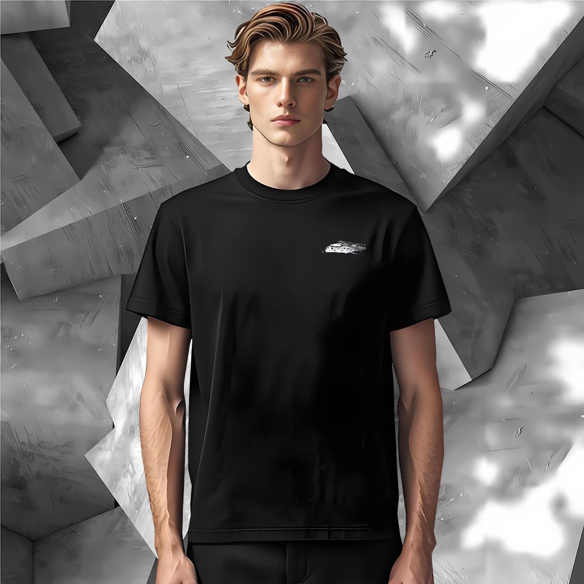 Soft plane Man T Shirts Sport Men Clothes T-Shirt 230g 100% Cotton Custom O-Neck Short Sleeve Graphic Clothings