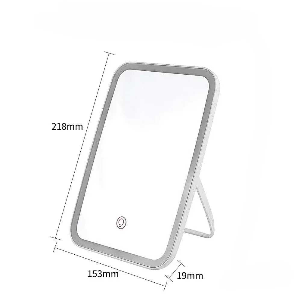 LED Foldable Makeup Mirror Rechargeable Rotating Portable Mirror Lamp Ladies Dormitory Beauty Mirror Y240819