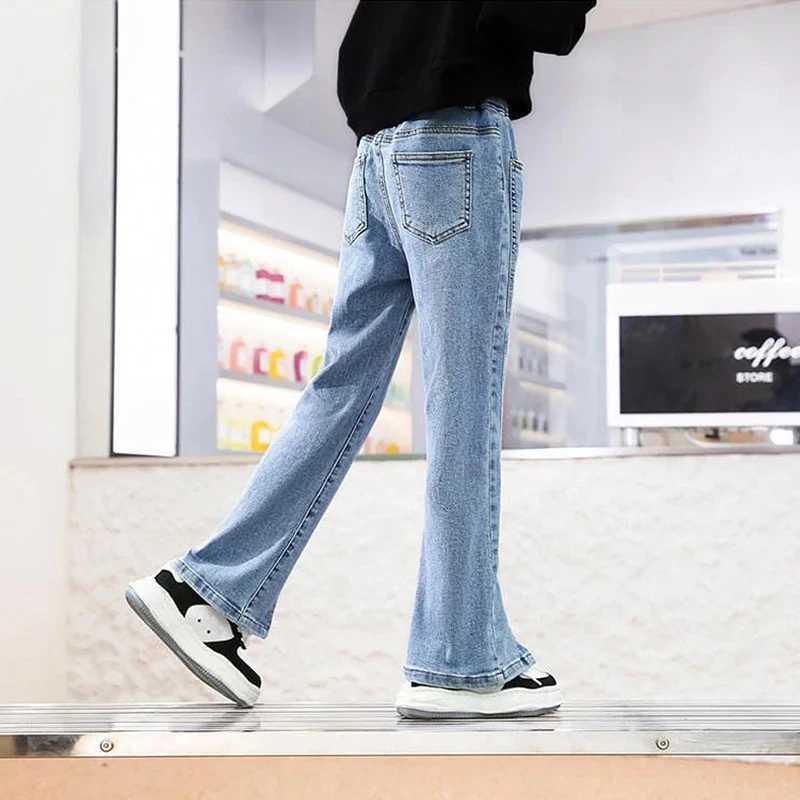 Girls jeans fashion autumn 2024 new retro casual street style pure cotton jeans Trouser soft girls fashion Trouser 5YW240819