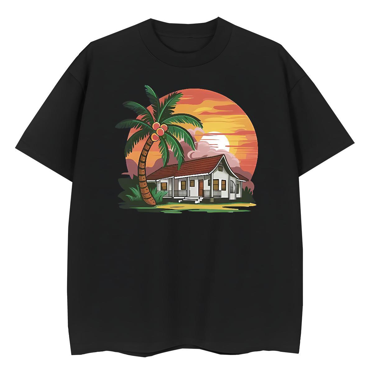 2024 New Tshirts tree Summer Casual 230g 100% Cotton Tops Shirt Breathable Crew Neck High Quality Mens T Shirts Custom Printing