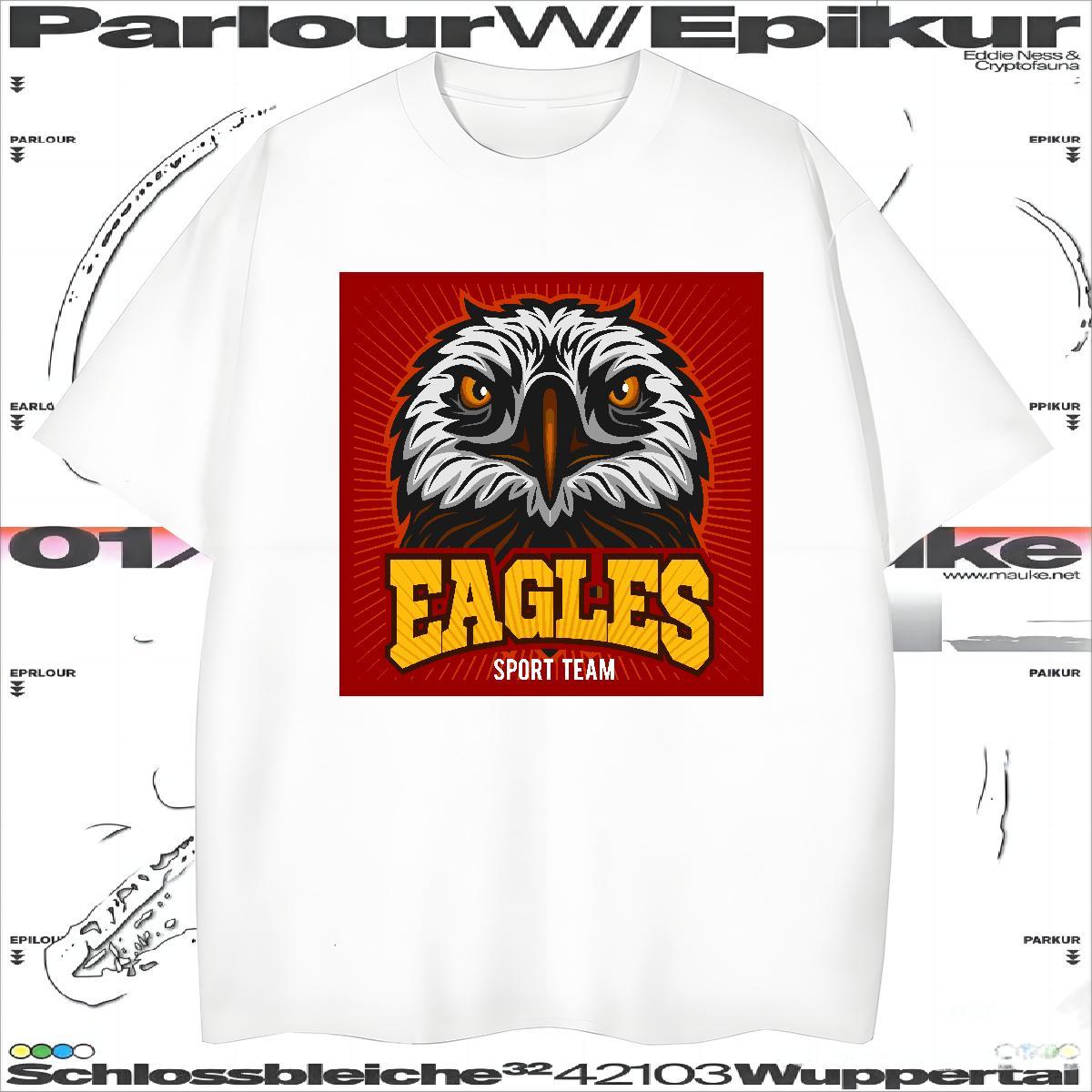 Popular eagle T-Shirts Street Mens Tshirts 230g Cotton 2024 Designer Breathable Crew Neck Asian Size Top Tees