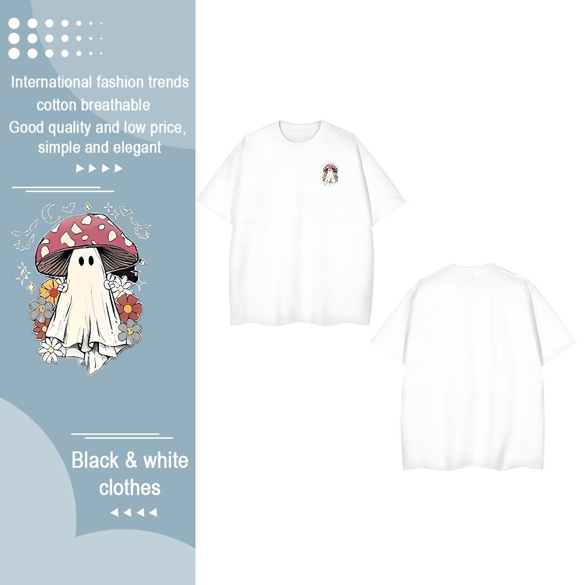 New Arrival Men Clothes T-Shirt monster Anime Printing Street 230g 100% Cotton Tops Crew Neck Breathable Wholesale T shirt DIY