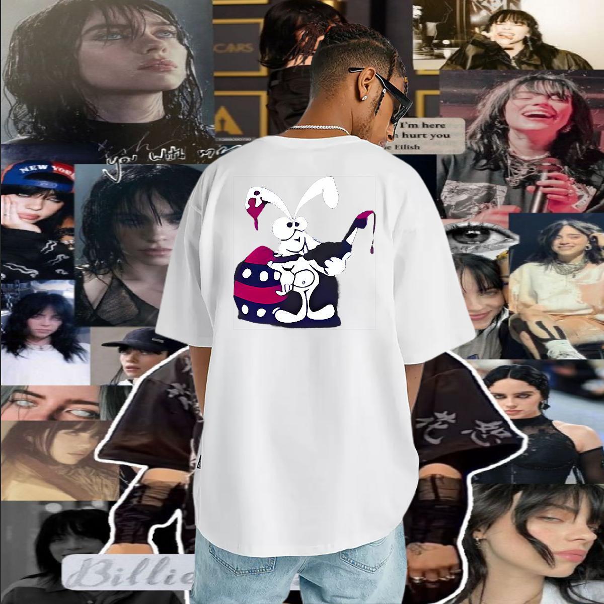 2024 Summer Tshirt for Man Woman rabbit Home Outdoor 230g 100% Cotton Polos Breathable TOP Quality Mens T Shirts Custom Anime